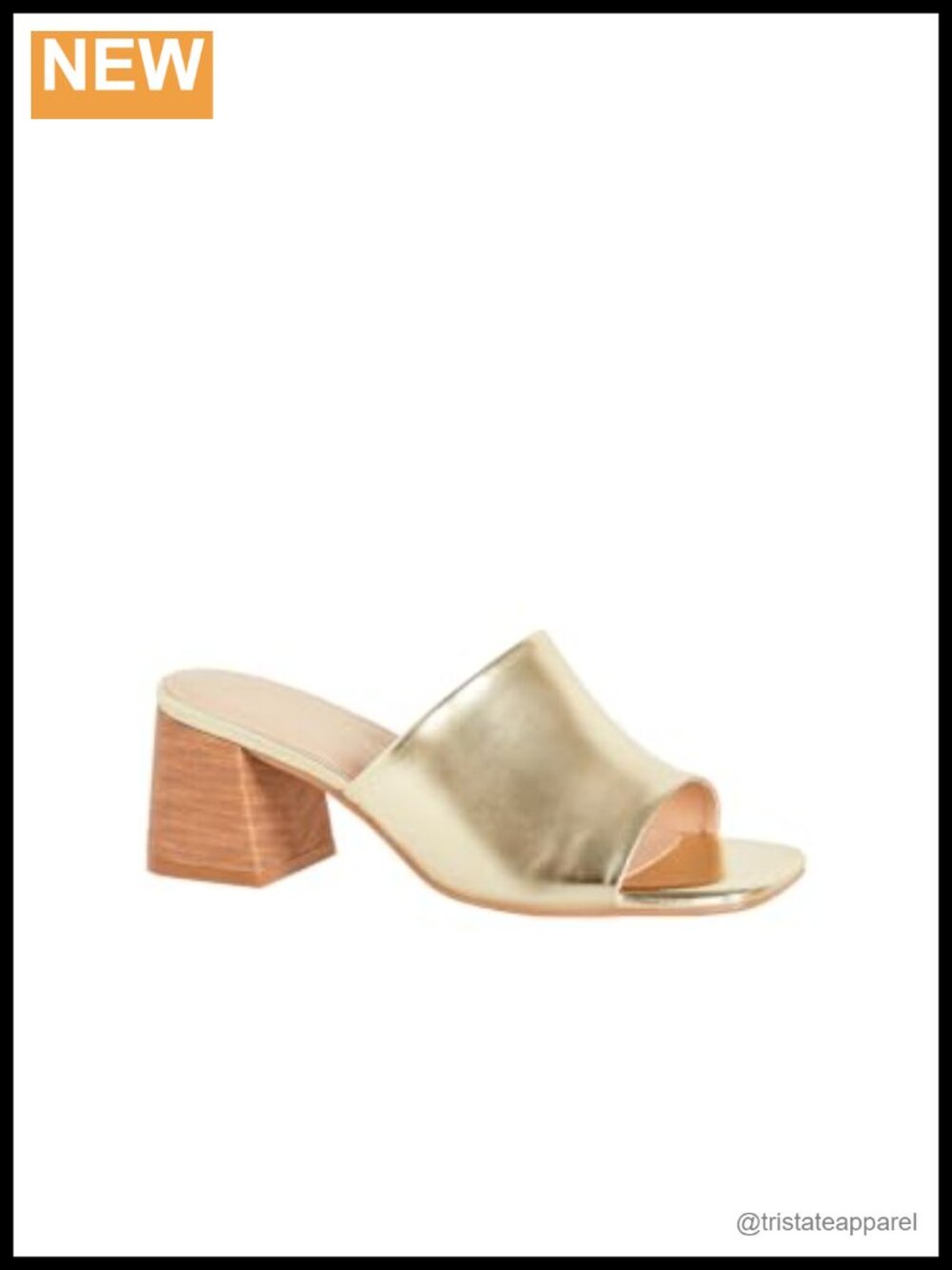Wide Fit Faux Leather Block Heel Square Toe Slip On Heels